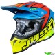 Just1 J39 Thruster Crosshelm - Fluo Geel / Blauw / Rood