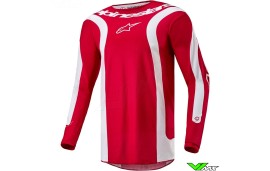 Alpinestars Fluid Lurv 2024 Motocross Jersey - Mars Red / White