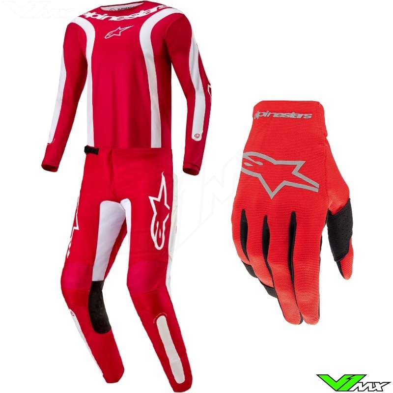 Alpinestars Fluid Lurv 2024 MX Gear Combo - Mars Red (34/36/..)