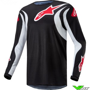 Alpinestars Fluid Lucent 2024 Motocross Jersey - Black / White