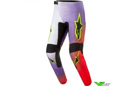 Alpinestars Fluid Lucent 2024 Motocross Pants - White / Neon Red / Fluo Yellow