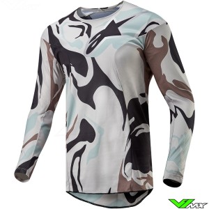Alpinestars Racer Tactical 2024 Cross shirt - Iron / Camo / Dust Grijs