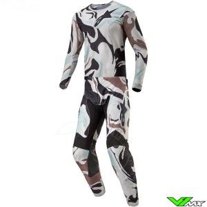 Alpinestars Racer Tactical 2024 Motocross Gear Combo - Iron / Camo / Dust Gray