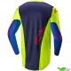 Alpinestars Racer Hoen 2024 Cross shirt - Fluo Geel / Blauw / Nacht Navy