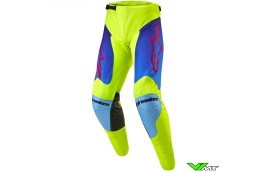 Alpinestars Racer Hoen 2024 Crossbroek - Fluo Geel / Blauw / Nacht Navy