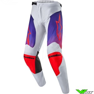 Alpinestars Racer Hoen 2024 Crossbroek - Licht Grijs / Hot Oranje