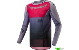 Alpinestars Supertech Dade 2024 Motocross Jersey - Iron / Red Berry