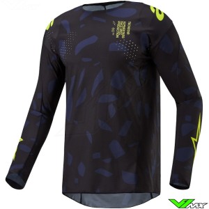 Alpinestars Techstar Rantera 2024 Cross shirt - Zwart / Navy / Fluo Geel (XL)