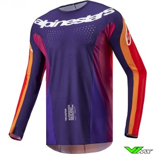 Alpinestars Techstar Pneuma 2024 Motocross Jersey - Deep Purple / Orange / Blue