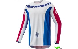 Alpinestars Techstar Pneuma 2024 Cross shirt - Blauw / Mars Rood / Wit