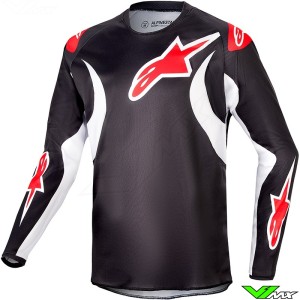 Alpinestars Racer Lucent 2024 Youth Motocross Jersey - Black / White