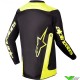 Alpinestars Racer Lurv 2024 Youth Motocross Jersey - Black / Fluo Yellow