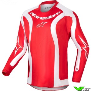 Alpinestars Racer Lurv 2024 Youth Motocross Jersey - Mars Red / White