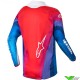 Alpinestars Racer Pneuma 2024 Kinder Cross shirt - Blauw / Mars Rood / Wit