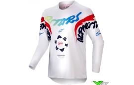 Alpinestars Racer Hana 2024 Youth Motocross Jersey - White / Multicolor