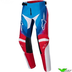 Alpinestars Racer Pneuma 2024 Youth Motocross Pants - Blue / Mars Red / White