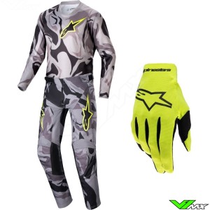 Alpinestars Racer Tactical 2024 Kinder Crosspak - Grijs / Camo / Magneet