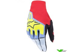 Alpinestars Techstar 2024 Motocross Gloves - Light Blue / Red Berry