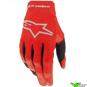 Alpinestars Radar Motocross Gloves - Mars Red / Silver