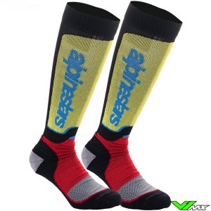 Alpinestars MX Plus Cross sokken - Rood / Licht Blauw