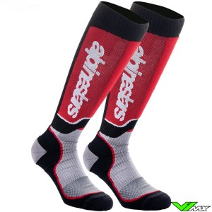 Alpinestars MX Plus Cross sokken - Grijs / Rood