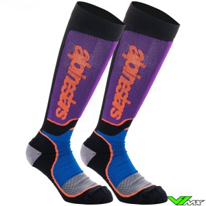 Alpinestars MX Plus MX Socks - Royal Blue / Purple