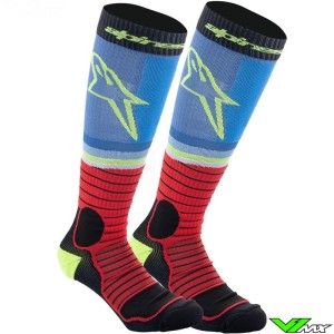 Alpinestars MX Pro Cross sokken - Rood / Licht Blauw