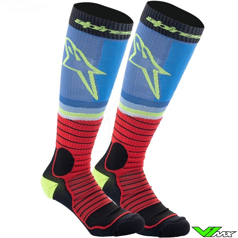 Alpinestars MX Pro MX Socks - Red / Light Blue