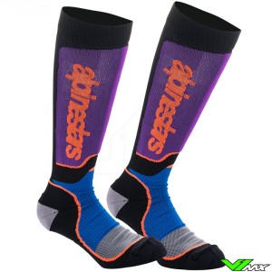 Alpinestars MX Plus Youth MX Socks - Royal Blue / Purple
