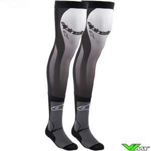 Alpinestars Knee Brace Cross sokken - Zwart / Wit