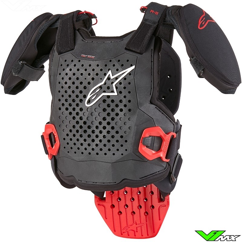 Alpinestars A-5 S Youth V2 Kinder Bodyprotector - Zwart / Rood