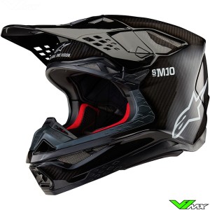 Alpinestars Supertech S-M10 Solid Crosshelm - Mat Zwart