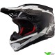 Alpinestars Supertech S-M10 Ampress Crosshelm - Zwart / Wit / Mat