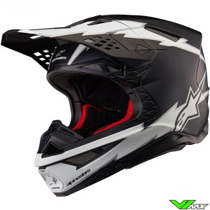 Alpinestars S-M10 Ampress Motocross Helmet - Black / White / Matte