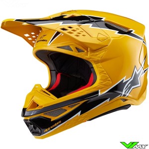 Alpinestars S-M10 Ampress Motocross Helmet - Black / Yellow