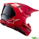 Alpinestars S-M10 Flood Motocross Helmet - Fluo Red / Red / Matt and Gloss