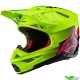 Alpinestars Supertech S-M10 Unite Crosshelm - Fluo geel / Diva Roze