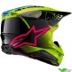 Alpinestars S-M10 Unite Motocross Helmet - Fluo Yellow / Diva Pink