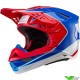 Alpinestars S-M10 Aeon Motocross Helmet - Bright Red / Blue