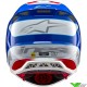 Alpinestars S-M10 Aeon Motocross Helmet - Bright Red / Blue