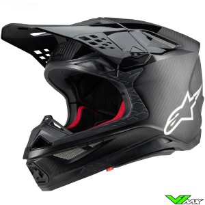 Alpinestars S-M10 Fame Motocross Helmet - Black / Carbon / Matt and Gloss