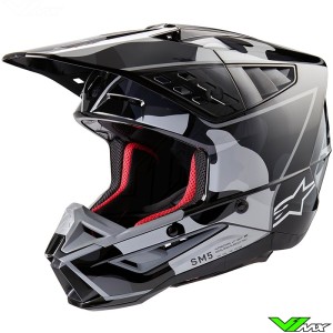 Alpinestars S-M5 Rover 2 Motocross Helmet - Black / Silver