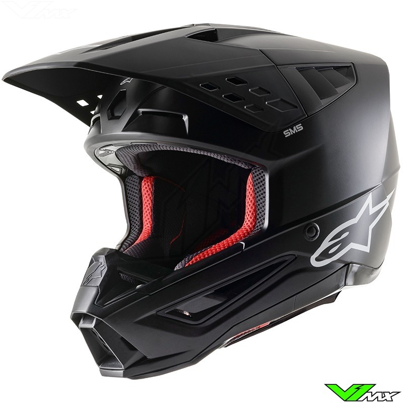 Alpinestars S-M5 Solid Motocross Helmet - Matte Black