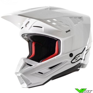 Alpinestars S-M5 Solid Motocross Helmet - White