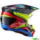 Alpinestars S-M5 Action 2 Motocross Helmet - Black / Fluo Yellow / Bright Red