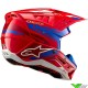 Alpinestars S-M5 Action 2 Motocross Helmet - Bright Red / Blue