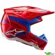 Alpinestars S-M5 Action 2 Motocross Helmet - Bright Red / Blue