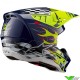 Alpinestars S-M5 Rash Crosshelm - Nacht Navy / Fluo Geel