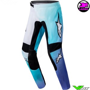 Alpinestars Fluid Stella 2024 Crossbroek voor dames - Turquoise / Paars (32)