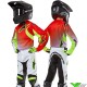 Alpinestars Racer Lucent 2024 Youth Motocross Gear Combo - White / Neon Red / Fluo Yellow